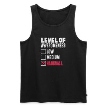 Handball Handball Joueur Handball Joueur de handball Cadeau sportif - Débardeur bio Premium Homme - noir - Devant - Michal (187cm)