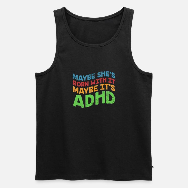 ADHS - Männer Premium Bio Tank Top - Schwarz