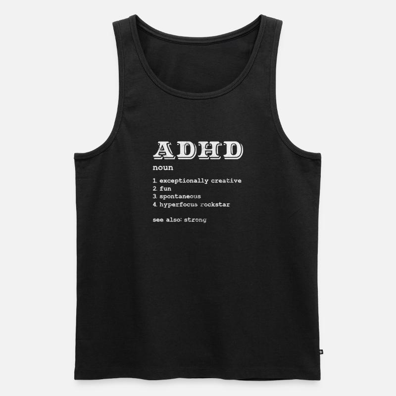 ADHS - Männer Premium Bio Tank Top - Schwarz