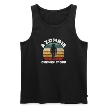 Amputation - Männer Premium Bio Tank Top - Schwarz - Vorne - AI Model Male 178 light (178cm)