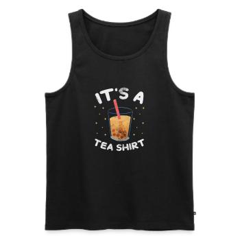 Bubble Tea Boba Tea Kawaii Cadeau - Débardeur bio Premium Homme - noir - Devant - AI Model Male 178 light (178cm)
