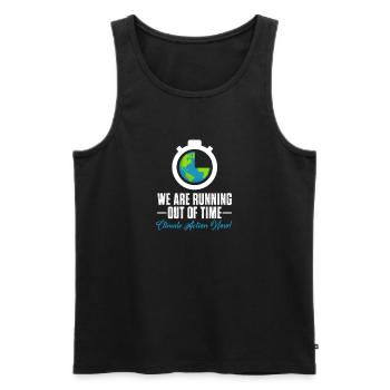 Climate change - Men's Premium Organic Tank Top - black - Front - AI Model Male 178 light (178cm)