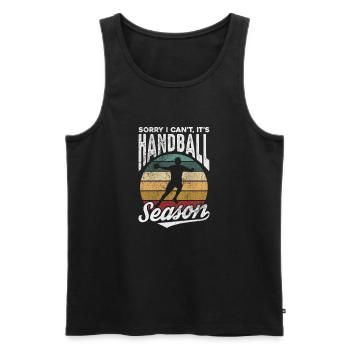 Handball Handball Joueur Handball Joueur de handball Cadeau sportif - Débardeur bio Premium Homme - noir - Devant - Michal (187cm)
