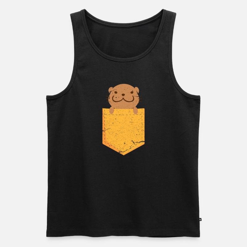 Otter - Männer Premium Bio Tank Top - Schwarz
