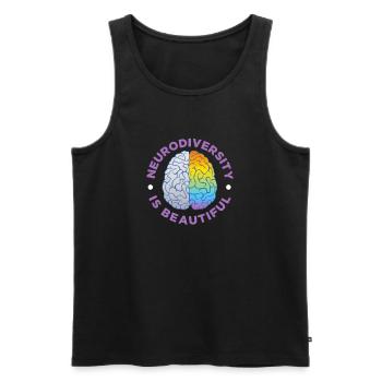 ADHD ADHD Attention Deficit Gift - Men's Premium Organic Tank Top - black - Front - AI Model Male 178 light (178cm)
