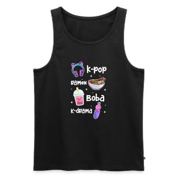 Bubble Tea - Männer Premium Bio Tank Top - Schwarz - Vorne - Michal (187cm)