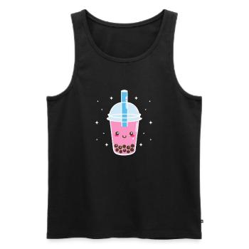 Bubble Tea - Männer Premium Bio Tank Top - Schwarz - Vorne - Michal (187cm)