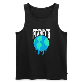 Climate change - Men's Premium Organic Tank Top - black - Front - AI Model Male 178 light (178cm)