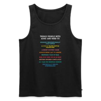 ADHD - Men's Premium Organic Tank Top - black - Front - Michal (187cm)
