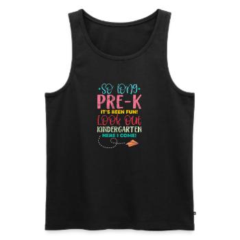 Kindergarten - Männer Premium Bio Tank Top - Schwarz - Vorne - Michal (187cm)
