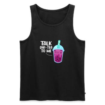 Bubble Tea - Men's Premium Organic Tank Top - black - Front - AI Model Male 178 light (178cm)