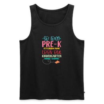 Kindergarten Child School Enrollment School Gift - Men's Premium Organic Tank Top - black - Front - AI Model Male 178 light (178cm)