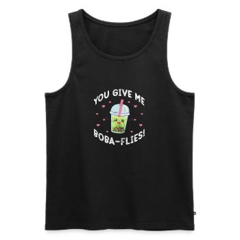 Bubble Tea Boba Tea Kawaii Geschenk - Männer Premium Bio Tank Top - Schwarz - Vorne - AI Model Male 178 light (178cm)
