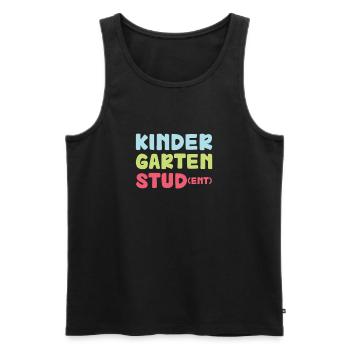 Kindergarten Child School Enrollment School Gift - Men's Premium Organic Tank Top - black - Front - AI Model Male 178 light (178cm)