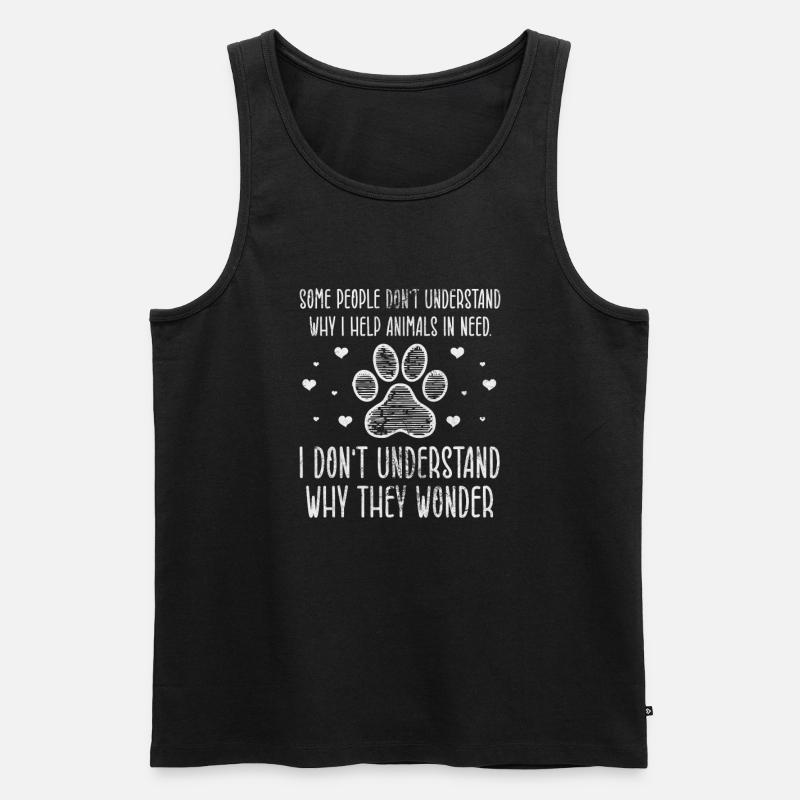 Tierrettung Tierschutz Tierfreund Geschenk - Männer Premium Bio Tank Top - Schwarz