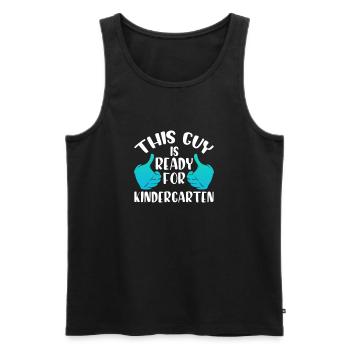 Enfant de maternelle Inscription scolaire Cadeau scolaire - Débardeur bio Premium Homme - noir - Devant - Michal (187cm)