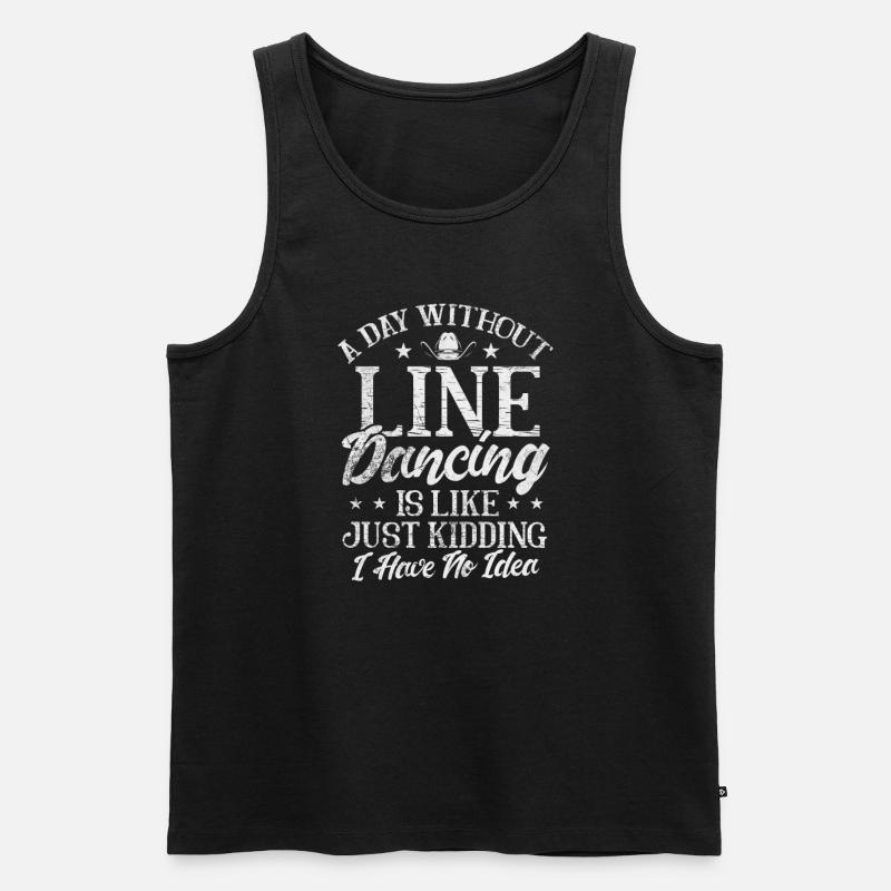 Linedance - Männer Premium Bio Tank Top - Schwarz
