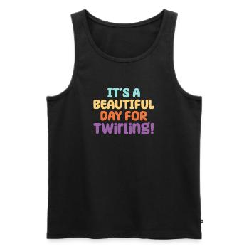 Baton Twirling Gymnastics Gymnastics Gift - Men's Premium Organic Tank Top - black - Front - AI Model Male 178 light (178cm)