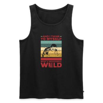Blacksmith Schiede Anvil Cutler Gift - Men's Premium Organic Tank Top - black - Front - AI Model Male 178 light (178cm)