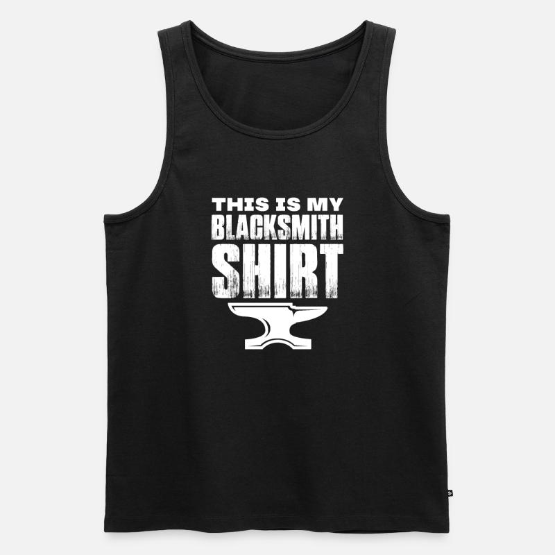 Blacksmith Schiede Anvil Cutler Gift - Men's Premium Organic Tank Top - black