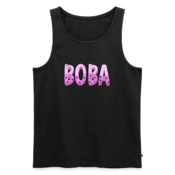 Bubble Tea Boba Tea Kawaii Cadeau - Débardeur bio Premium Homme - noir - Devant - AI Model Male 178 light (178cm)