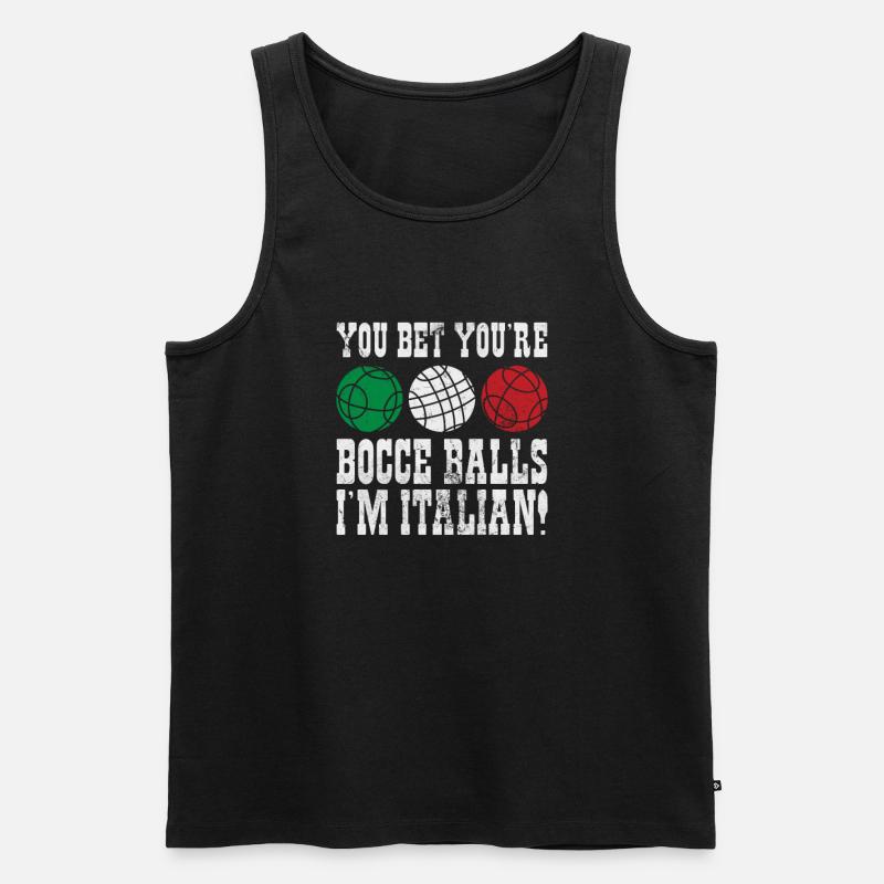 Boccia - Männer Premium Bio Tank Top - Schwarz