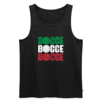 Bocce - Men's Premium Organic Tank Top - black - Front - Michal (187cm)