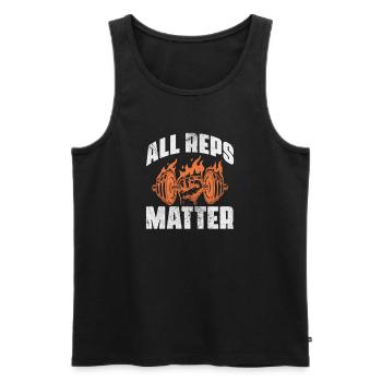 Bodybuilder - Men's Premium Organic Tank Top - black - Front - Michal (187cm)