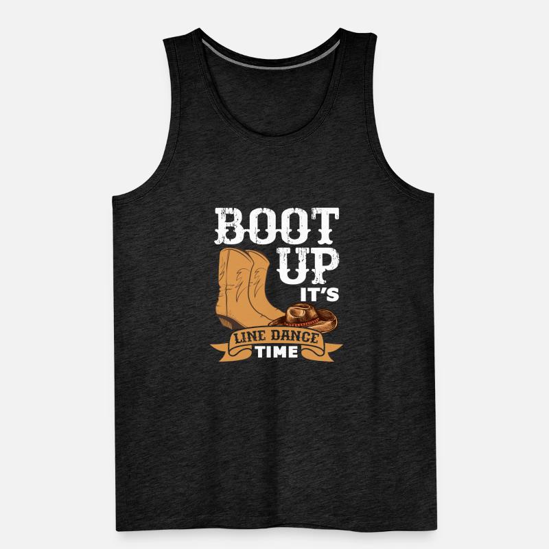 Linedance Country Line Dancer Linedancing Geschenk Männer Premium Bio Tank Top