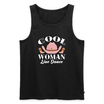 Linedance Country Line Dancer Linedancing Gift - Men's Premium Organic Tank Top - black - Front - Michal (187cm)