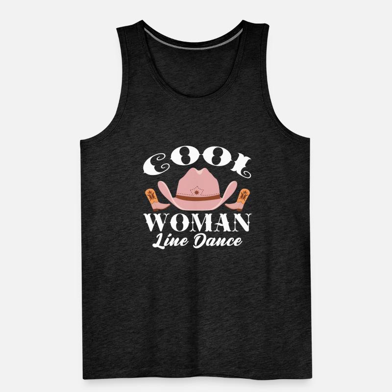 Linedance Country Line Dancer Linedancing Geschenk Männer Premium Bio Tank Top