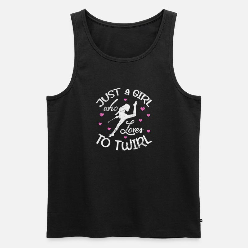 Baton Twirling - Männer Premium Bio Tank Top - Schwarz