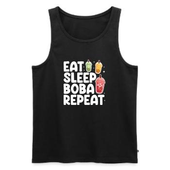Bubble Tea - Männer Premium Bio Tank Top - Schwarz - Vorne - Michal (187cm)