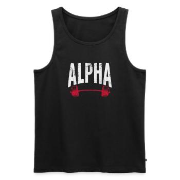 Bodybuilder - Männer Premium Bio Tank Top - Schwarz - Vorne - Michal (187cm)
