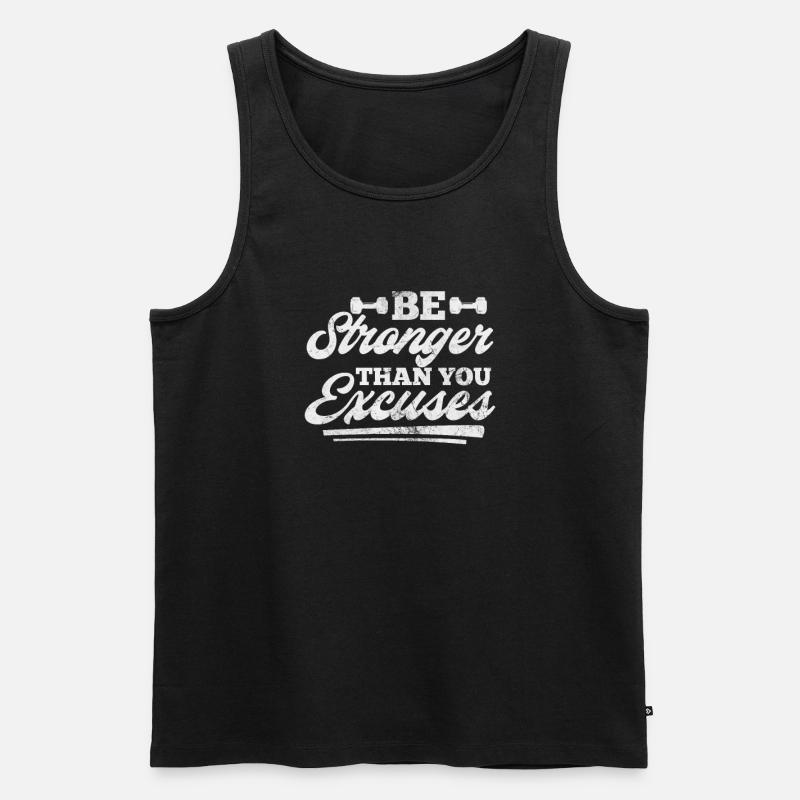 Bodybuilder - Männer Premium Bio Tank Top - Schwarz