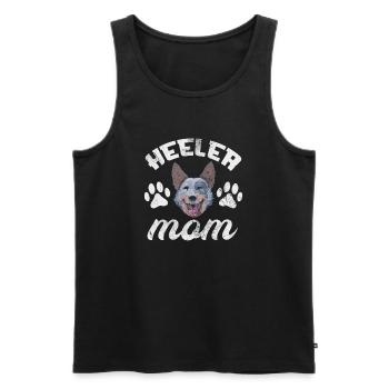 Australian Cattle Dog Mutter - Männer Premium Bio Tank Top - Schwarz - Vorne - AI Model Male 178 light (178cm)