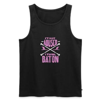 Baton Twirling - Men's Premium Organic Tank Top - black - Front - AI Model Male 178 light (178cm)