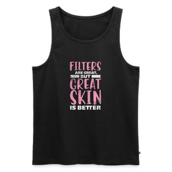 Beautician - Men's Premium Organic Tank Top - black - Front - Michal (187cm)
