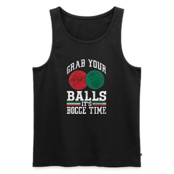 Bocce - Men's Premium Organic Tank Top - black - Front - Michal (187cm)