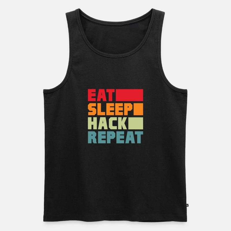 Hacker Coder Computer Hacking Gift - Men's Premium Organic Tank Top - black