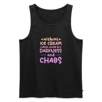 Eiscreme Eis Eiskrem Ice Cream Sommer Geschenk - Männer Premium Bio Tank Top - Schwarz - Vorne - AI Model Male 178 light (178cm)