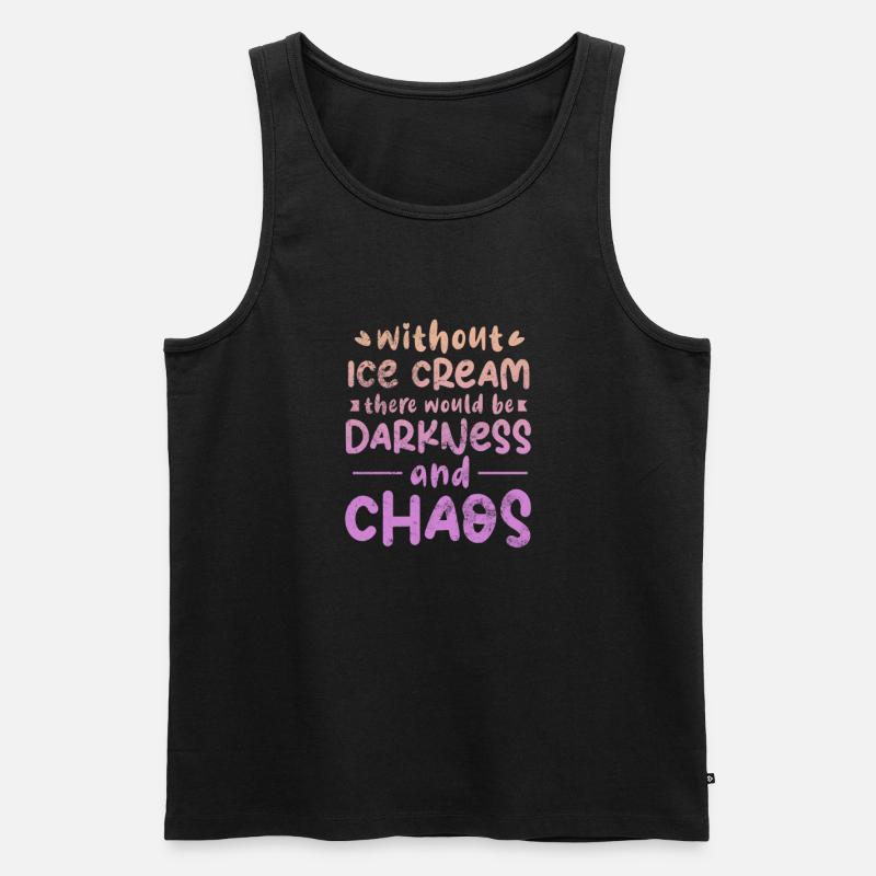 Eiscreme - Männer Premium Bio Tank Top - Schwarz