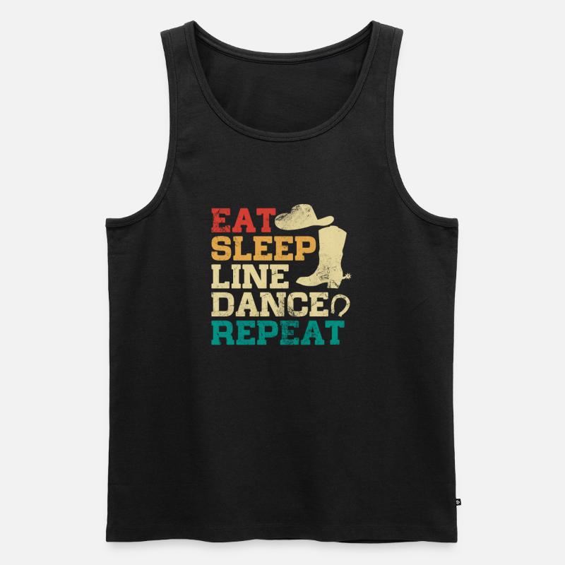 Linedance - Männer Premium Bio Tank Top - Schwarz