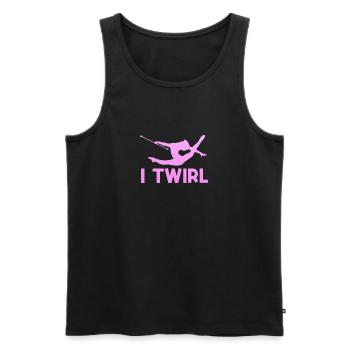 Baton Twirling Gymnastics Gymnastics Gift - Men's Premium Organic Tank Top - black - Front - AI Model Male 178 light (178cm)