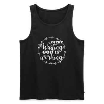 Bible - Men's Premium Organic Tank Top - black - Front - AI Model Male 178 light (178cm)