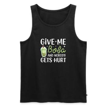 Bubble Tea - Männer Premium Bio Tank Top - Schwarz - Vorne - Michal (187cm)