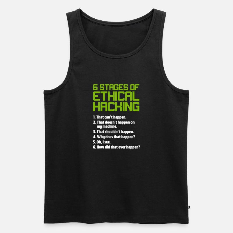 Hacker Coder Computer Hacking Gift - Men's Premium Organic Tank Top - black