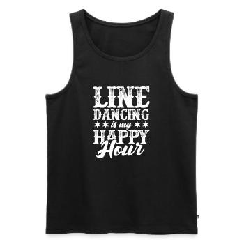 Linedance Country Line Dancer Linedancing Gift - Men's Premium Organic Tank Top - black - Front - AI Model Male 178 light (178cm)