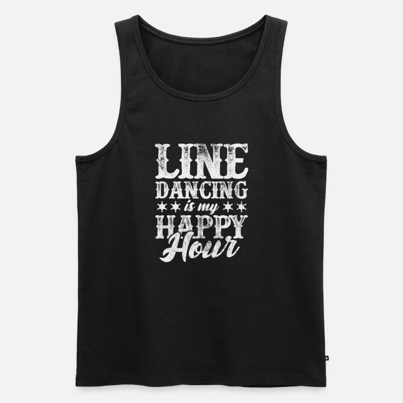 Linedance - Männer Premium Bio Tank Top - Schwarz