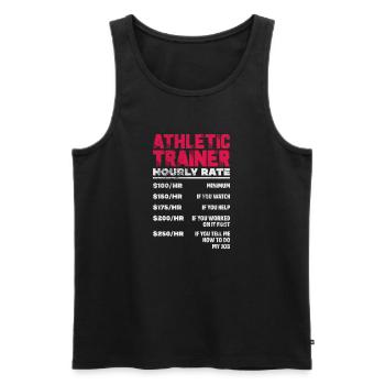 Sportmediziner Sportmedizin Athletiktrainer - Männer Premium Bio Tank Top - Schwarz - Vorne - AI Model Male 178 light (178cm)